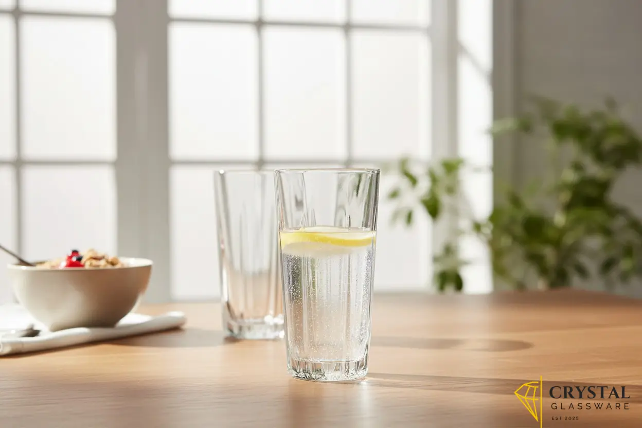 Delisoga glassware set includes six glass tumblers designed 